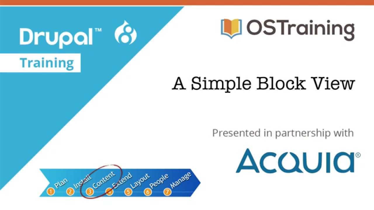 Drupal 8 Beginner, Lesson 39: A Simple Block View