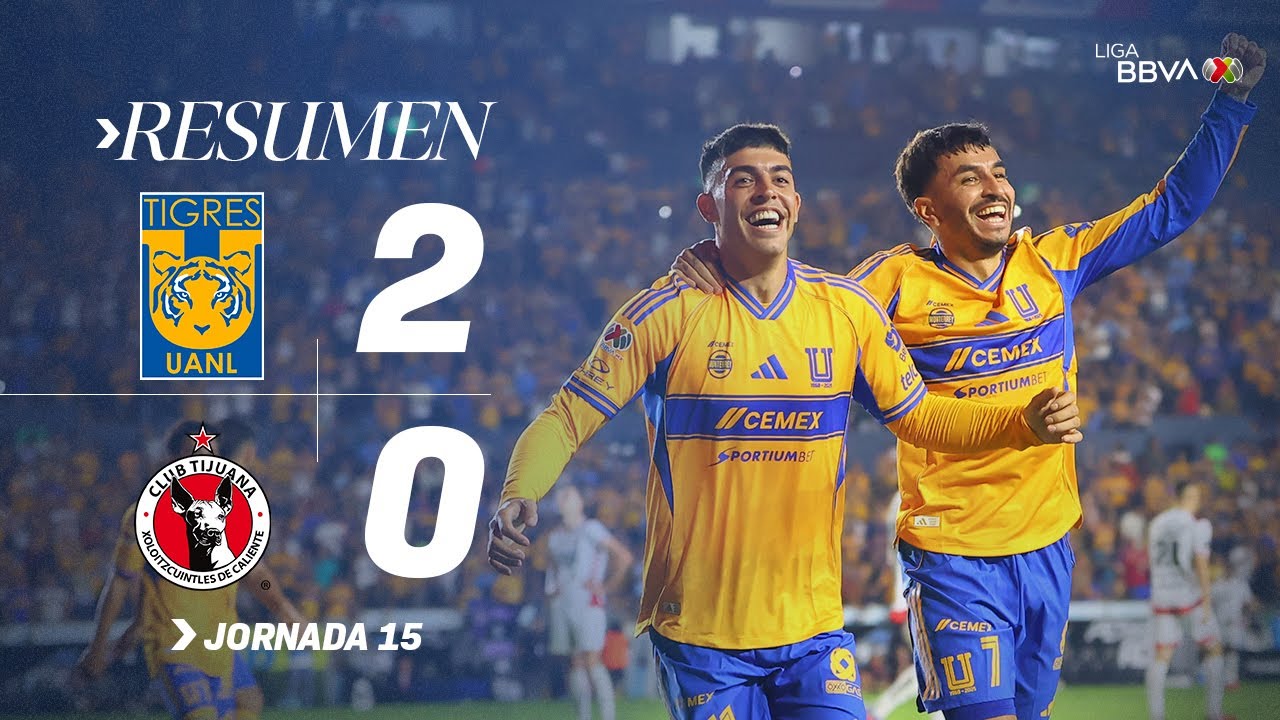 TIGRES 2-0 XOLOS J15 | &iexcl;Otro fest&iacute;n de Brunetta y la U de Nuevo Le&oacute;n ruge vs. Xolos! | Apertura 2025
