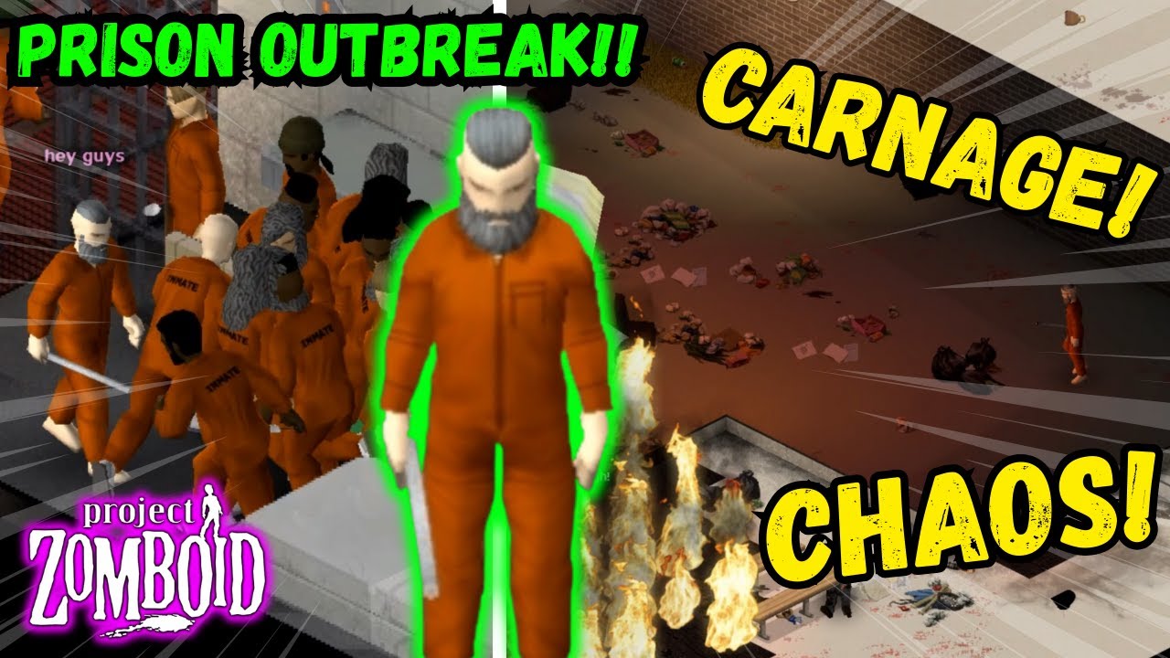 Project Zomboid Prison Outbreak is pure CHAOS - Can I ESCAPE!? - (Week One Mod - Build 42)