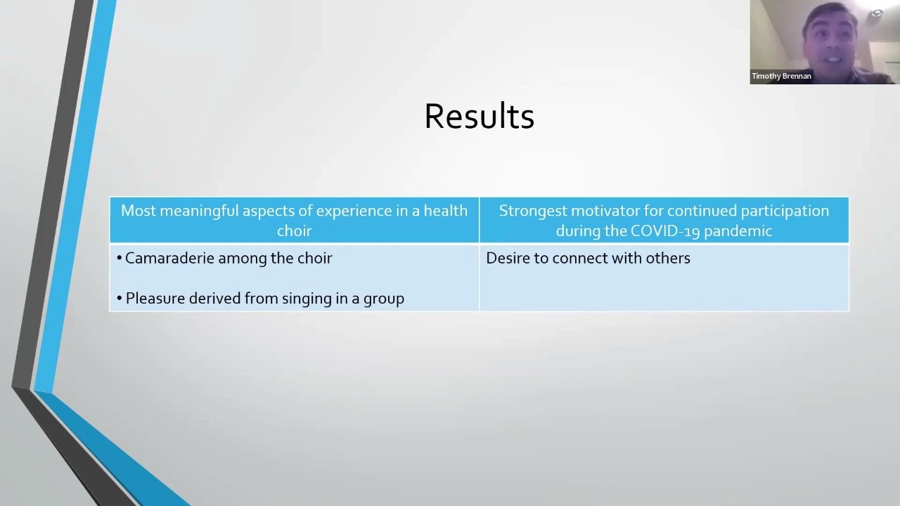 Timothy Brennan: &ldquo;Why are health choir members motivated to join & continue?&rdquo; || 2022 Symposium