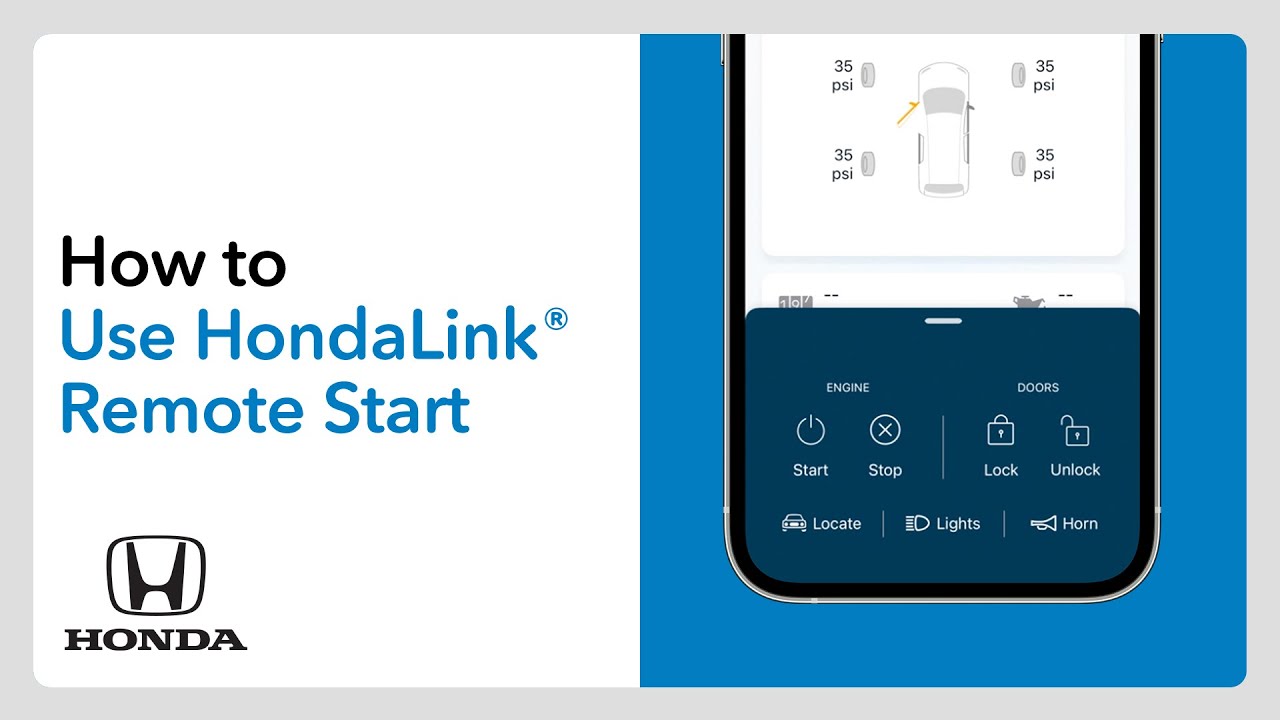 How to Use HondaLink Remote Start