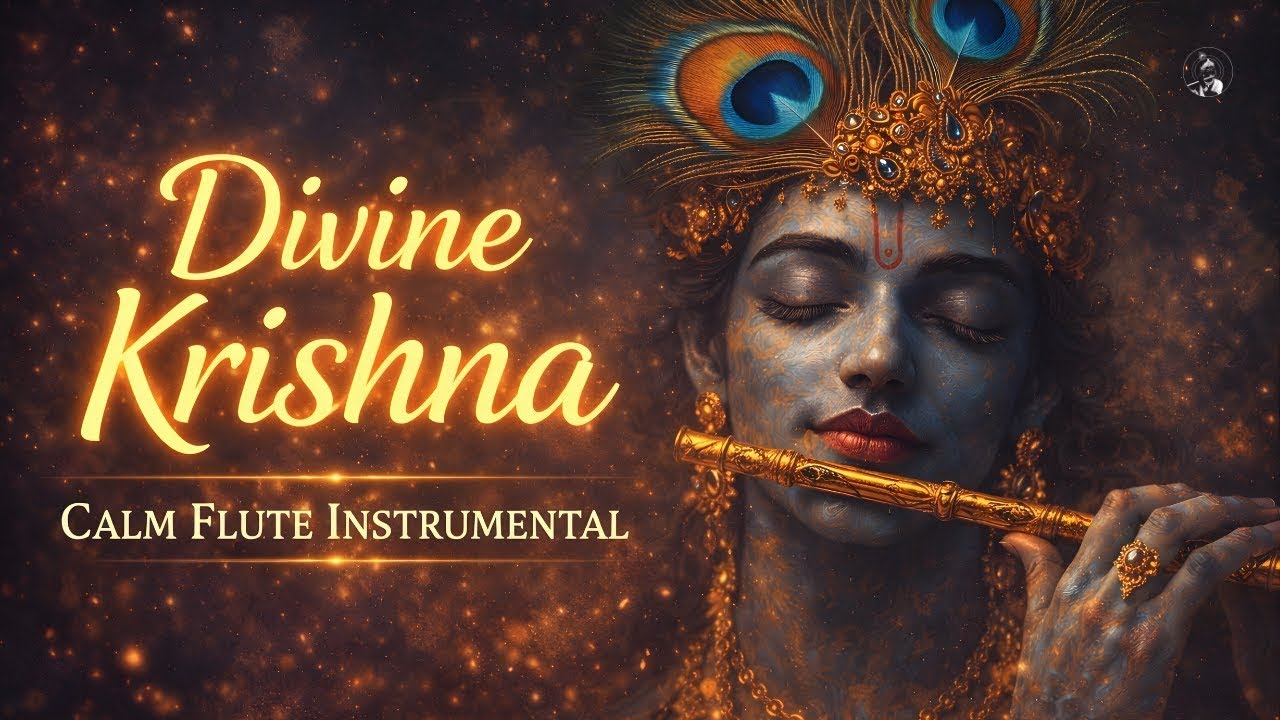 Divine Krishna 🪶 Calm Flute Instrumental | Deep Sleep, Meditation & Stress Relief