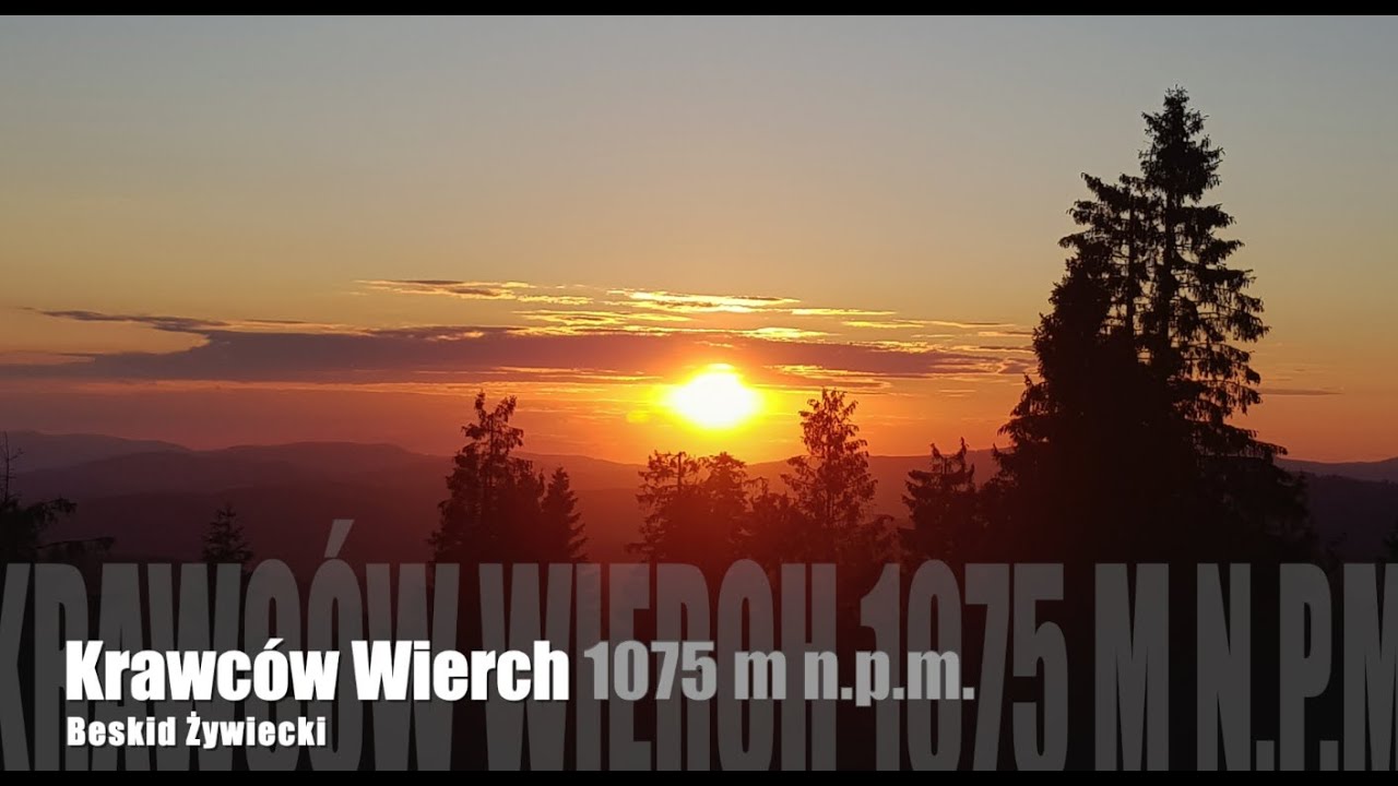 Krawców Wierch (zachód słońca) - Beskid Żywiecki