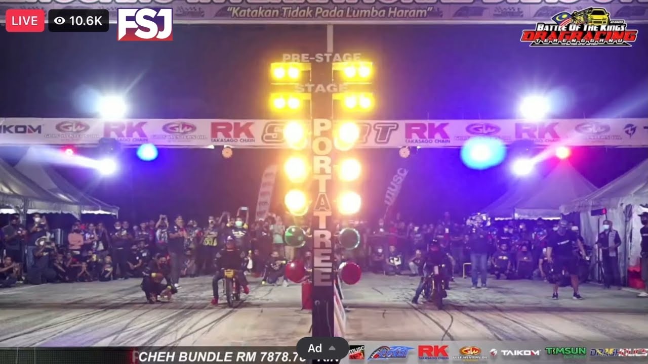 KING 4T [ESR MOTOR] VS KING 2T [AS MOTOR] (201 METERS / QUARTER MILES) MUSC MALAYSIA DRAG RACE 2022