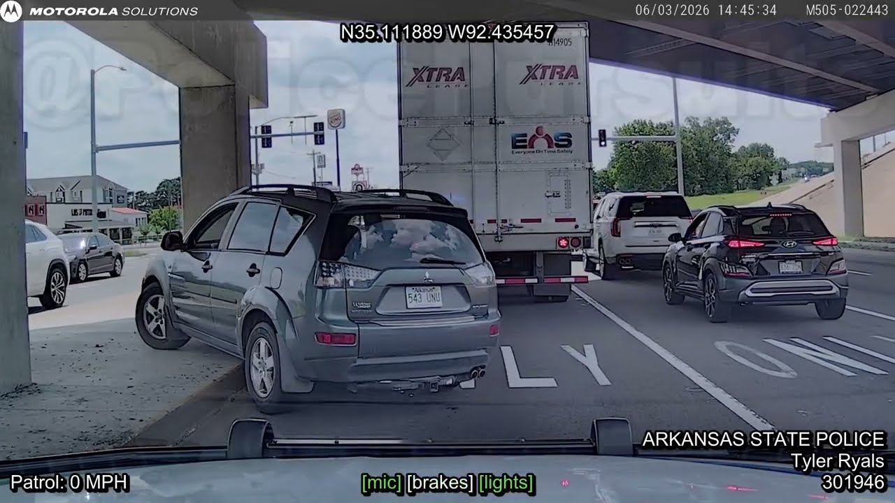 Lady takes car & little dog without permission - Pursuit w/ Arkansas State Police ends w/ quick PIT