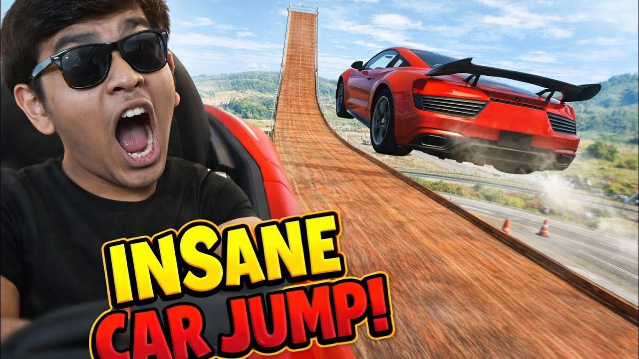 Insane Car Jump Test 😱 | beamng.drive | #1 #beamngdrive crash test 