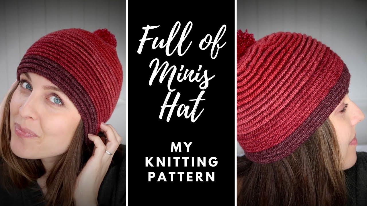 Full of Minis Hat // my knitting pattern for fingering weight yarn / bulky chunky sensation hat