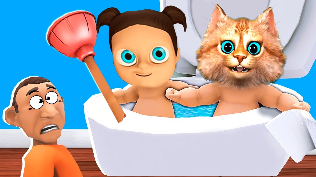 😜 Я РЕБЁНОК в ТУАЛЕТЕ 👶 Who's Your Daddy Эволюция Ребёнка Весёлый Кот