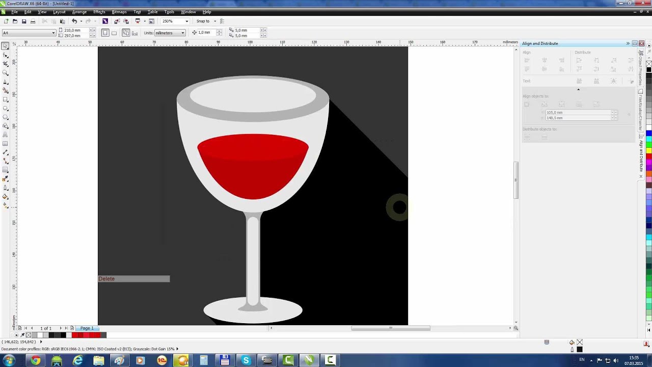 CorelDraw Tutorial: Create Wineglass
