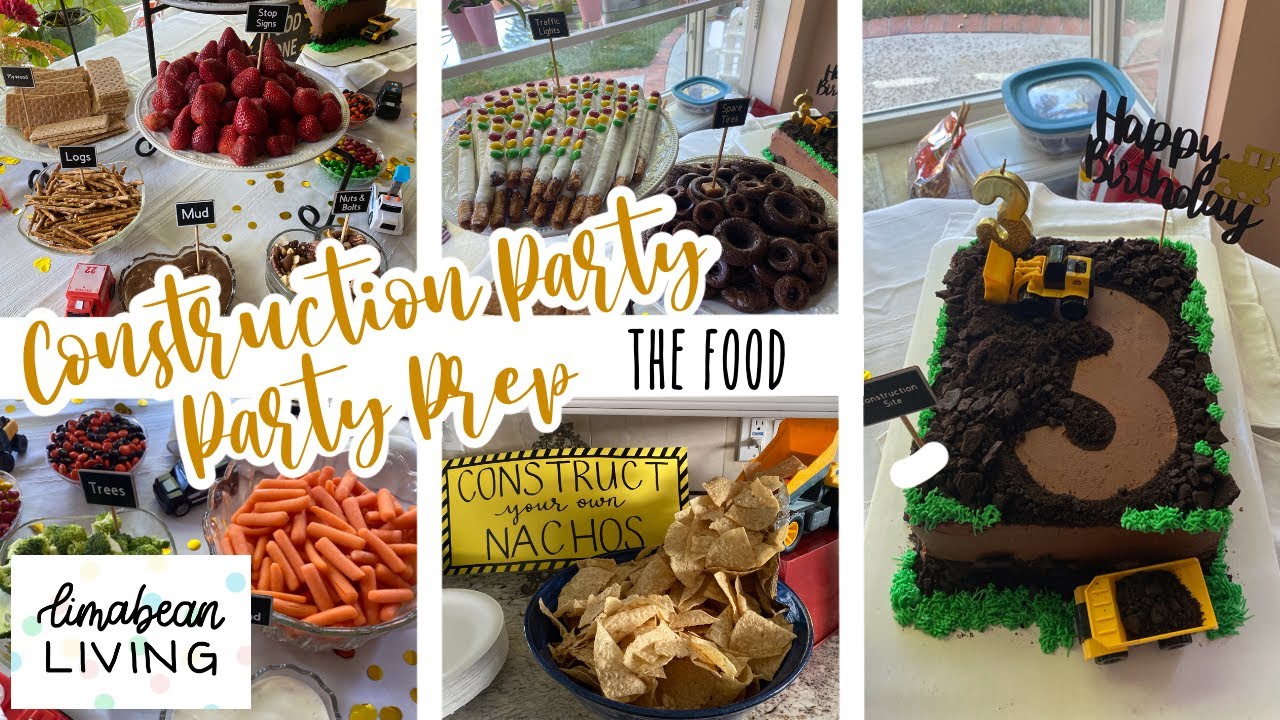 Aubrey's 3rd Birthday Party Prep | PART 2: THE FOOD | Construction Party