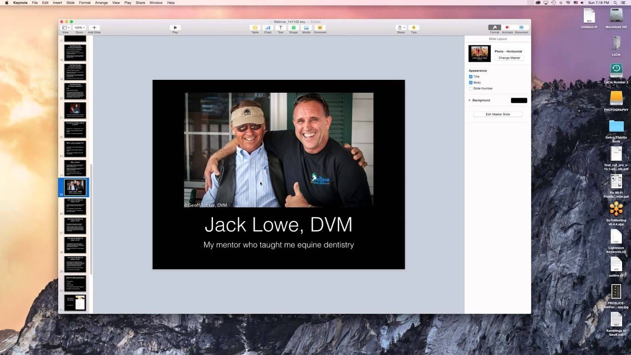 Geoff Tucker, DVM gives a walk through and a presentation of The Horsemanship Dentistry School™