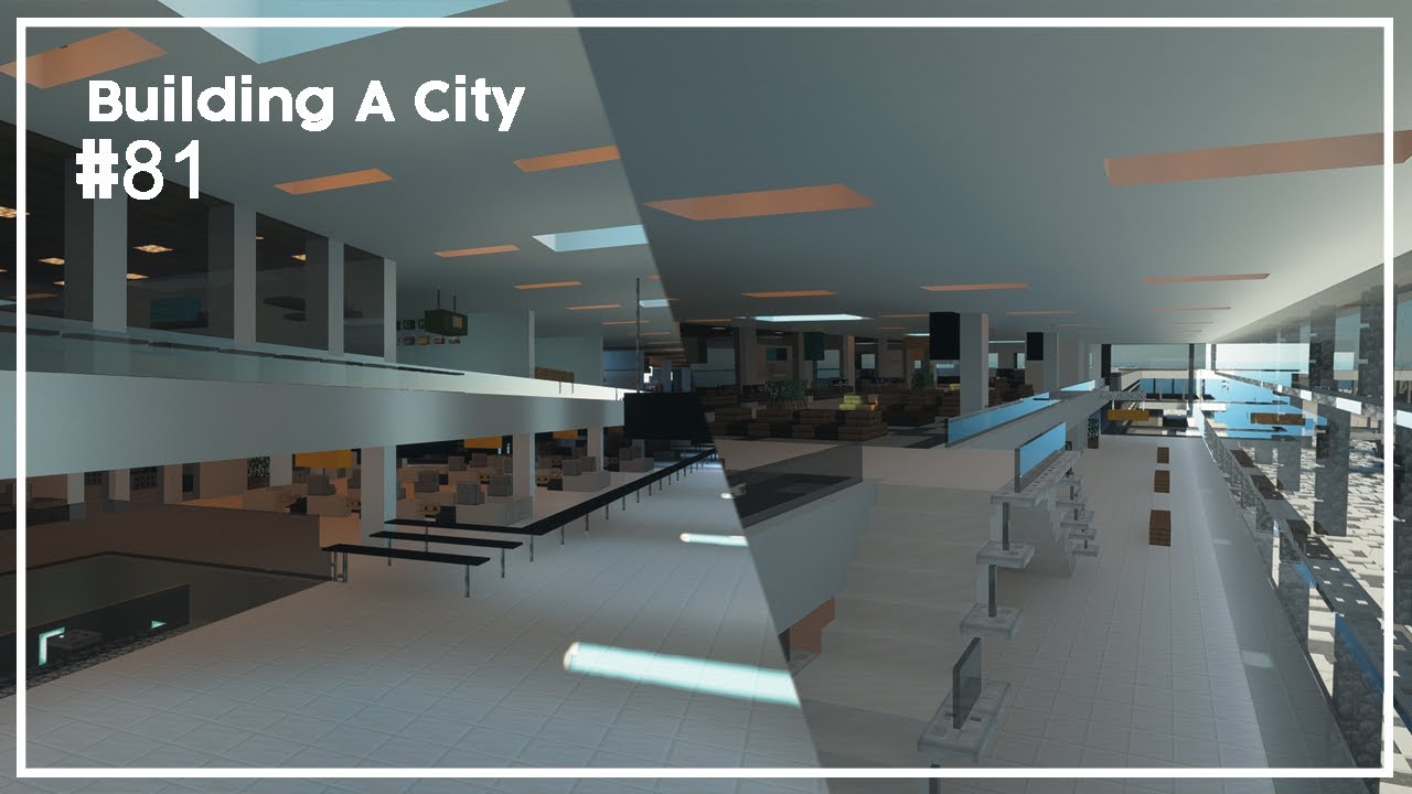 Building A City #81 // Airport Interior // Minecraft Timelapse