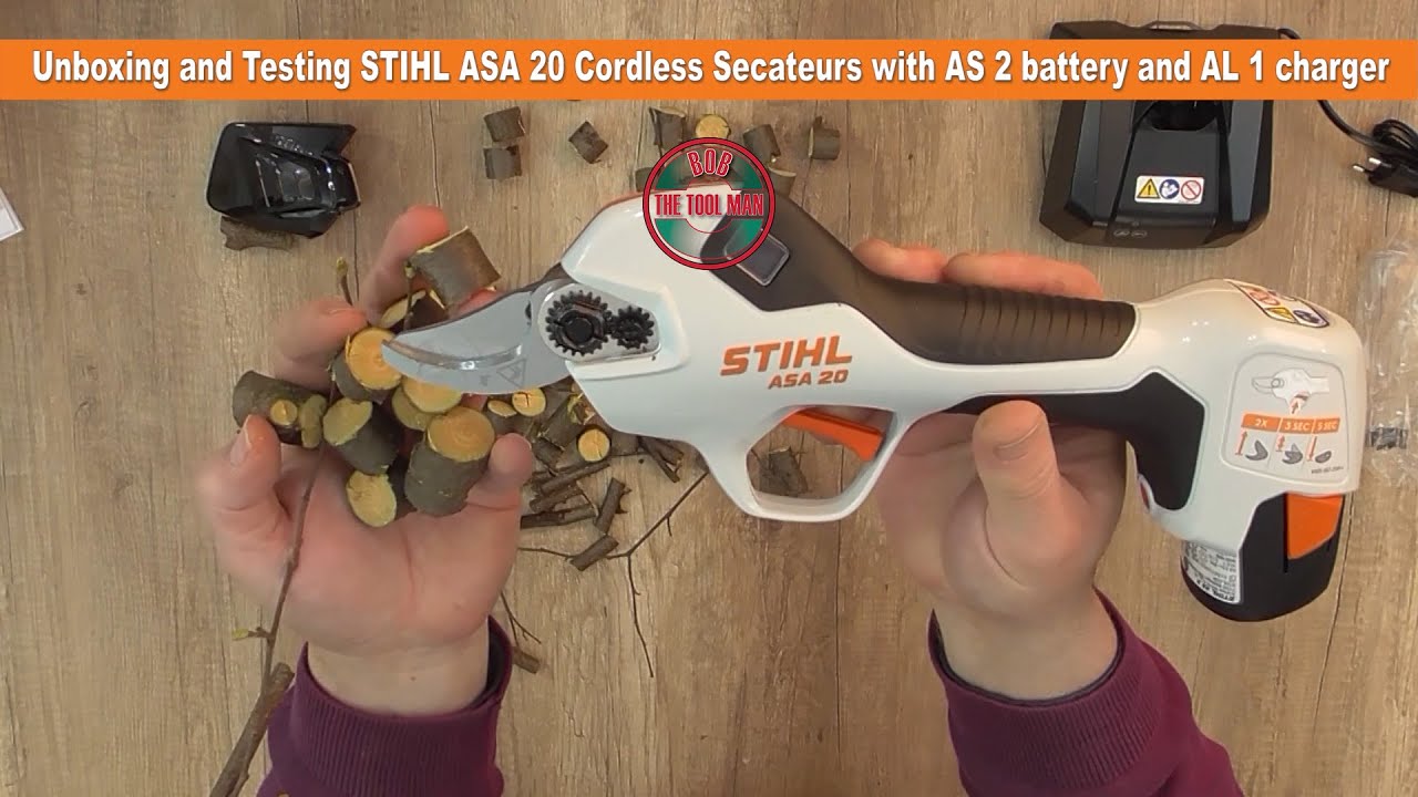 Unboxing and Testing STIHL ASA 20 Cordless Secateurs Precision Cutting - Bob The Tool Man