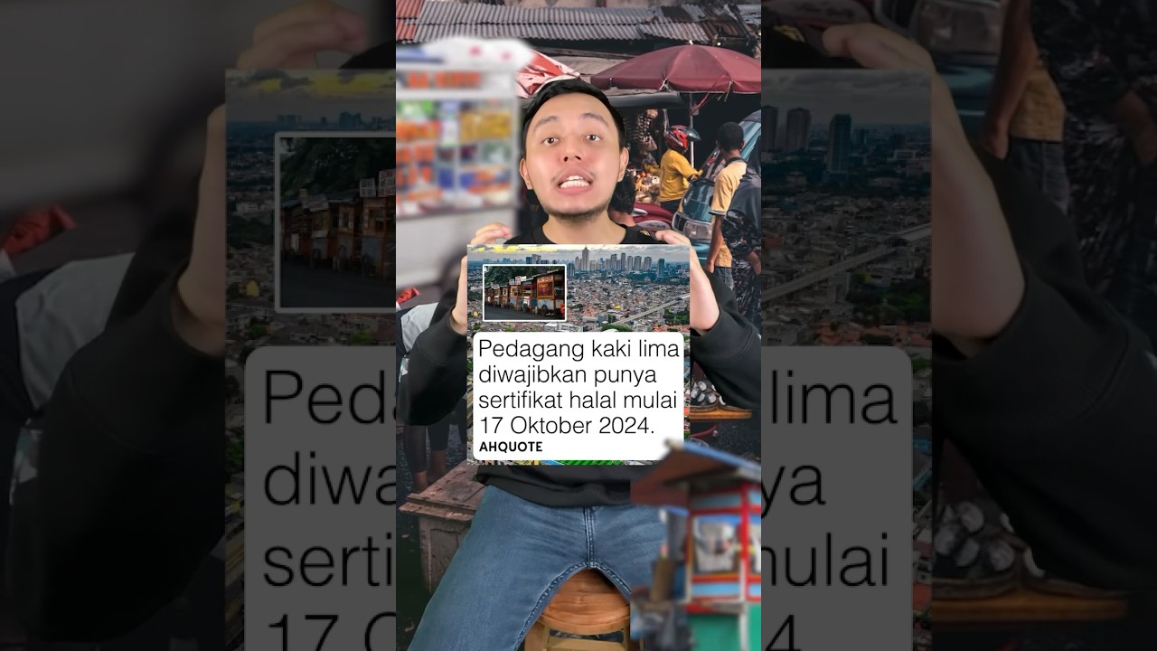 Pedagang kaki lima HARUS punya sertifikat HALAL? Bayar gak nih? #shorts
