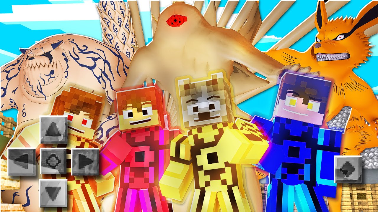 Minecraft PE : Naruto Jedy #1 - NOVA SÉRIE!! MANTO DE CHAKRA KURAMA, SHUKAKU, MATATABI E ISOBU!!