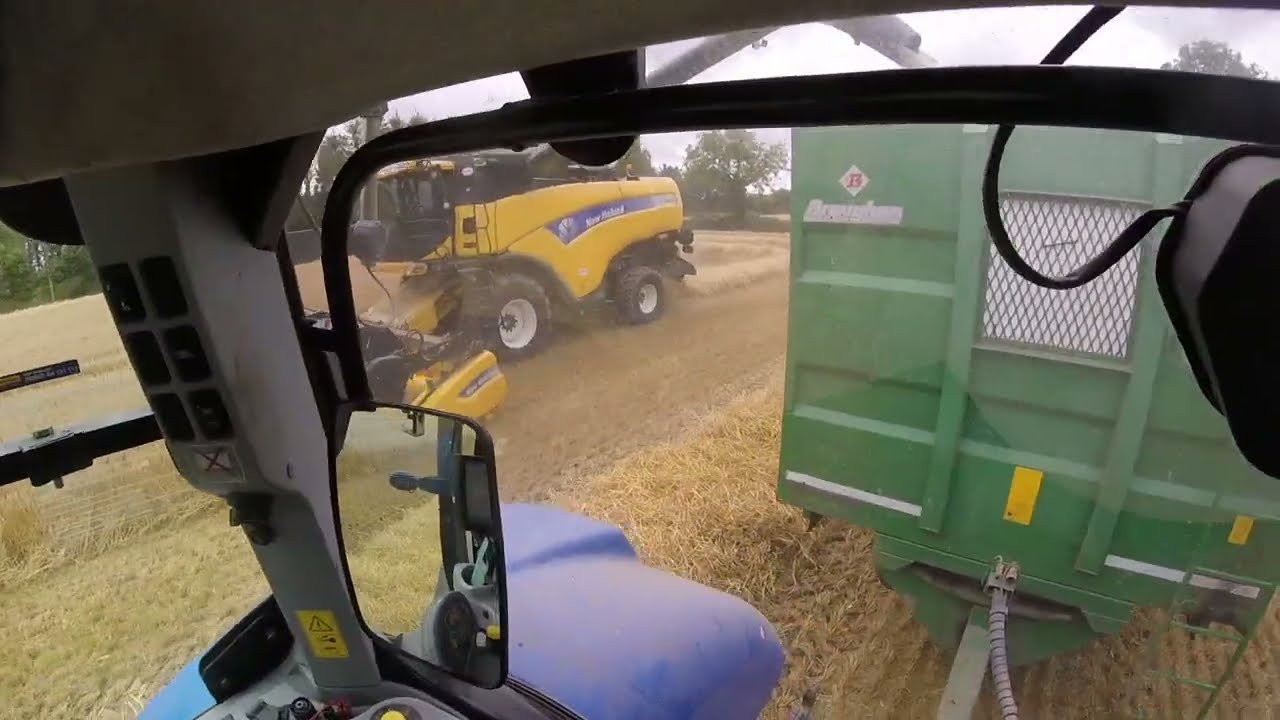 Drawing Grain in a New Holland T7.235