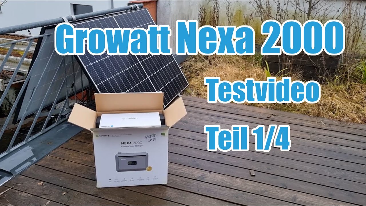 Growatt NEXA 2000 All-In-One Balkonspeicher Erstes Testvideo!