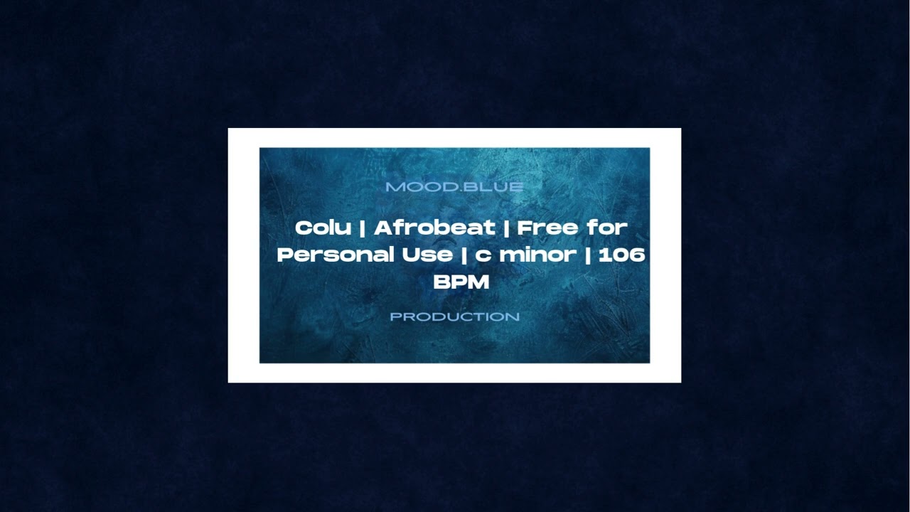 Colu | Omah Lay Type Beat | Afrobeat Instrumental 2025 | Free for Personal Use | 106 BPM