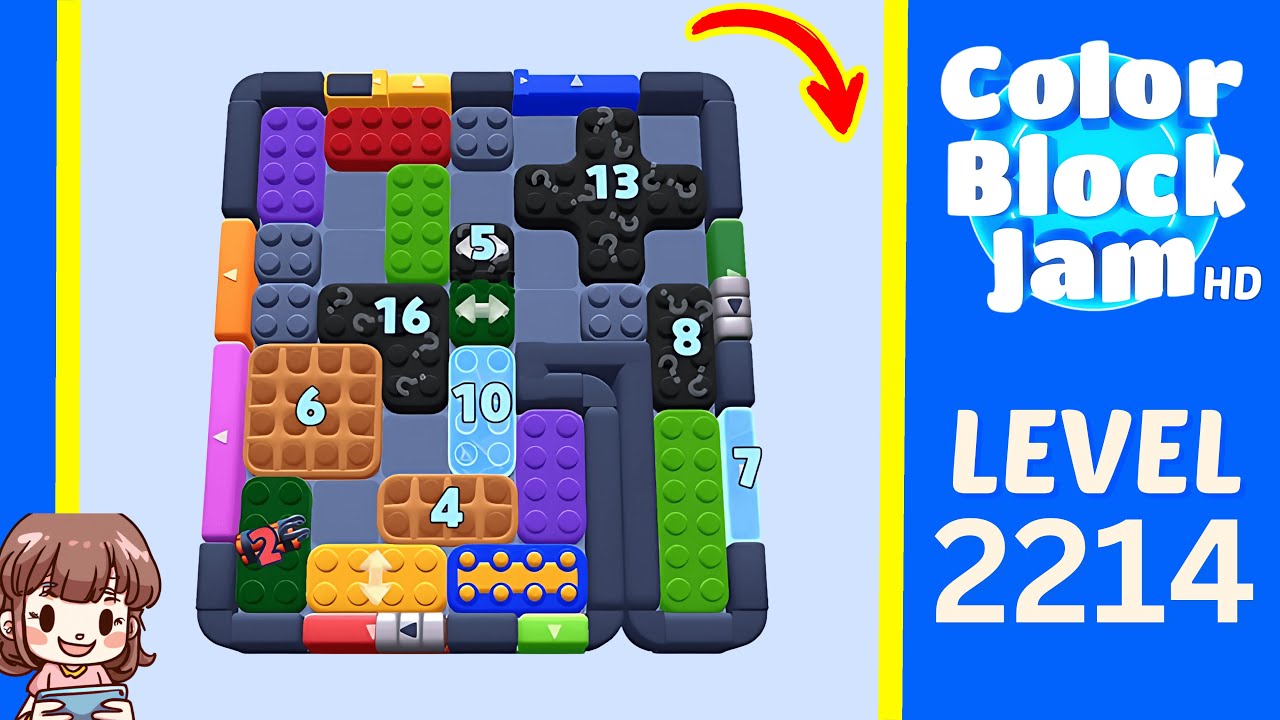 Color Block Jam Level 1307 (2214) Solution Walkthrough