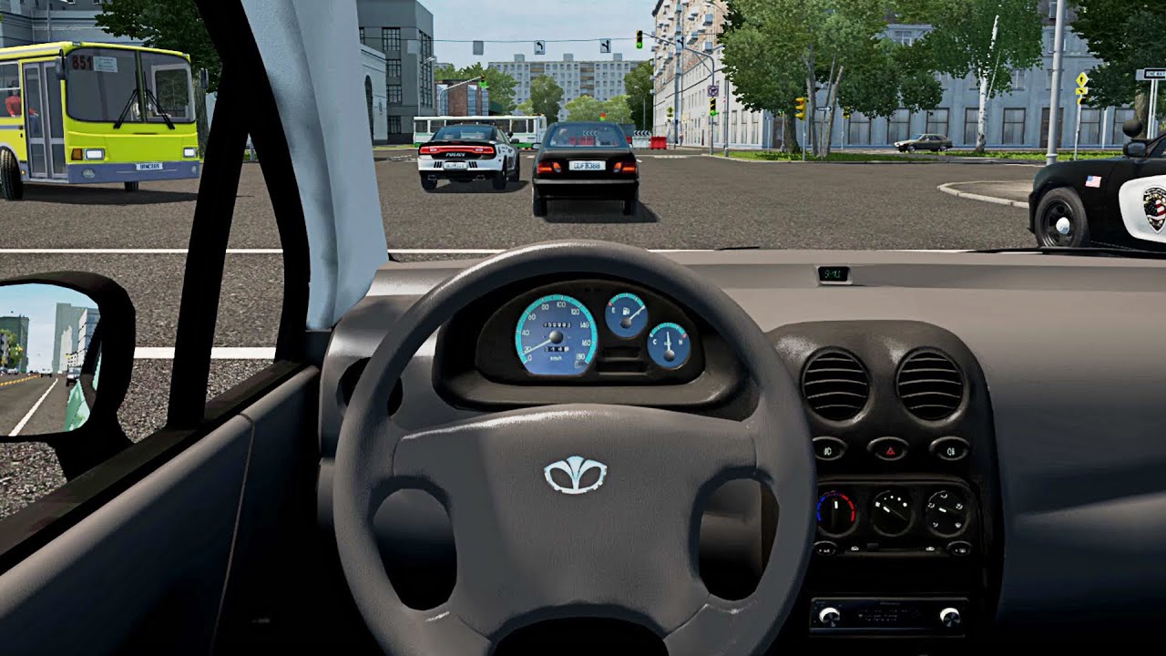 City Car Driving - Daewoo Matiz | Steering Wheel Game Play