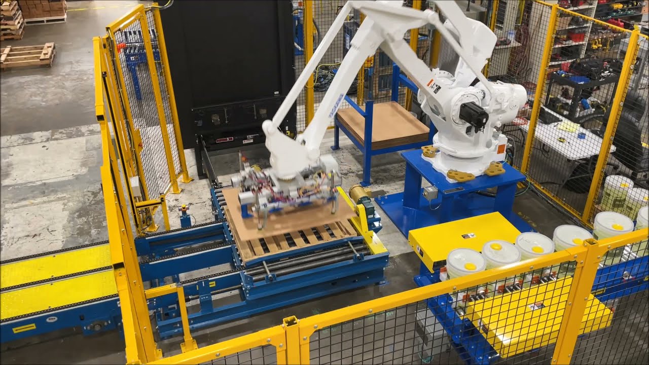 AMI Robotic Pail Palletizer