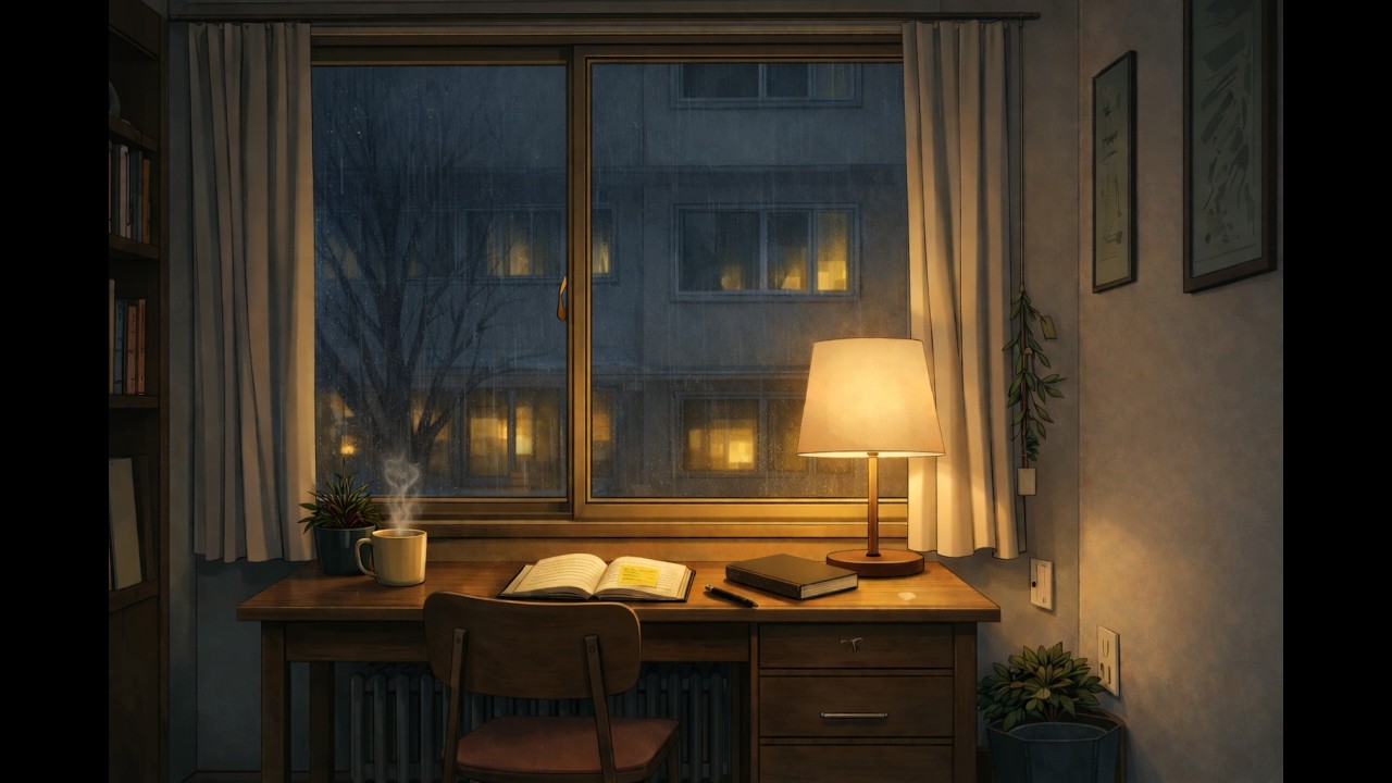 Rainy Window 📖 | Calm Lo-Fi for Reading & Writing (3 Hours)