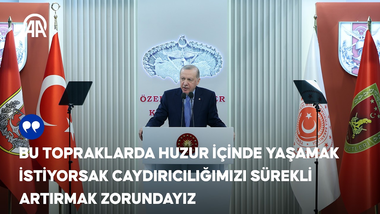 Cumhurbaşkanı Erdoğan, Özel Harekat Komutanlığı'nda Mehmetçikle iftar programında konuşuyor