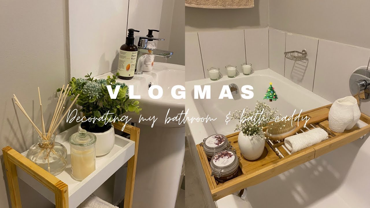 🎄VLOGMAS: Bathroom Decor Revamp | Styling my bath caddy and 3 shelf caddy | Mr PrIce Home & @HOME.