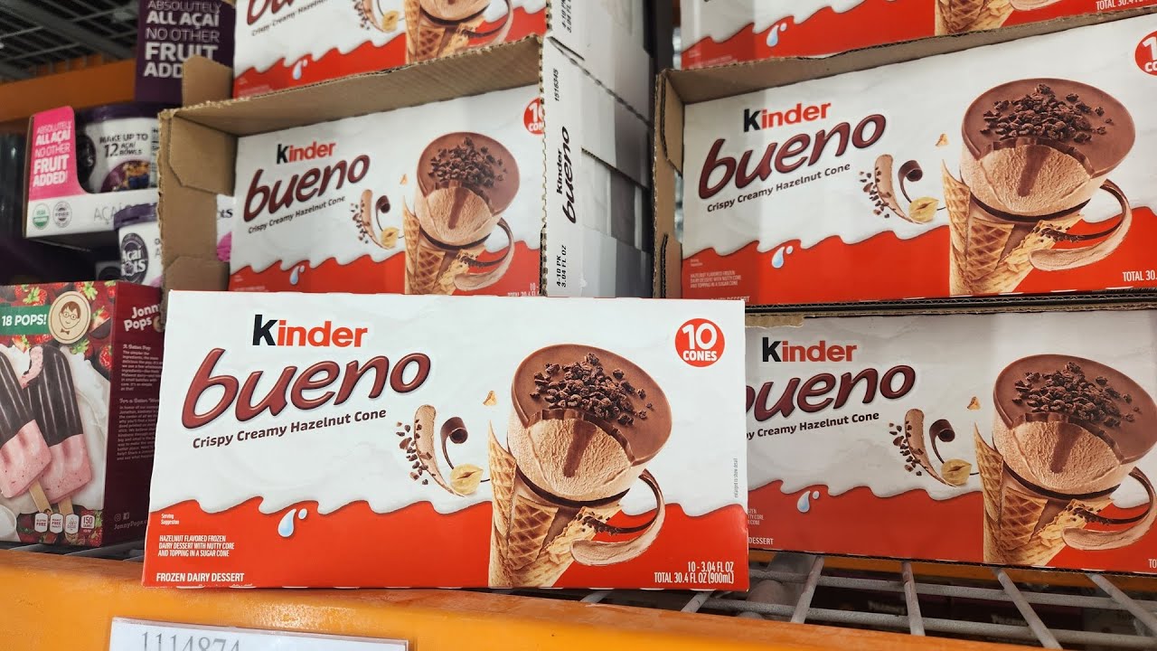 Kinder bueno Crispy Creamy Hazelnut Cone Ice Cream from Costco