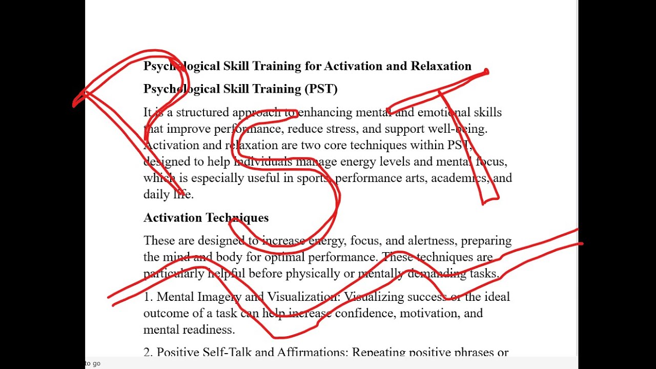 Psychological Skill Training (PST)