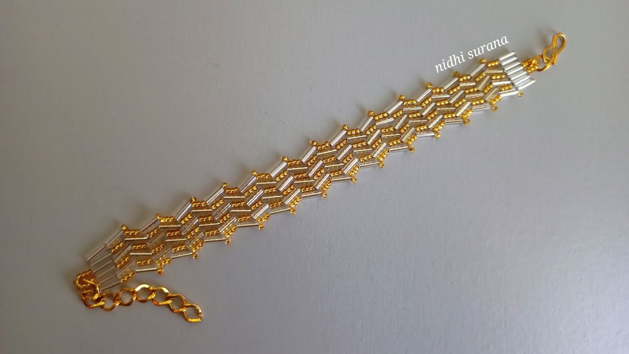 ⚜️Crazy Bracelet/Bugle beads & Seed beads Jewelery/Cuentas de corneta y cuentas de semillas/Tutorial