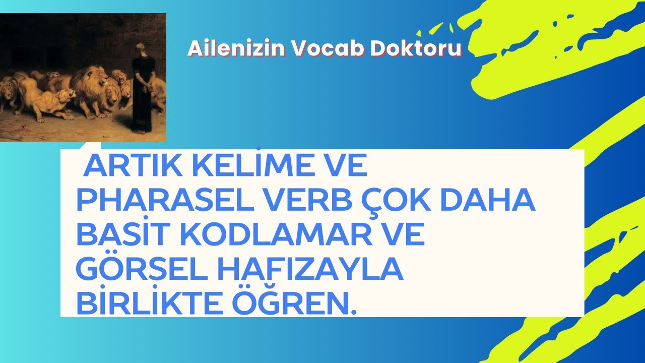Ailenizin vocab doktoru kanal tanıtımı çağrışımlarla İngilizce.