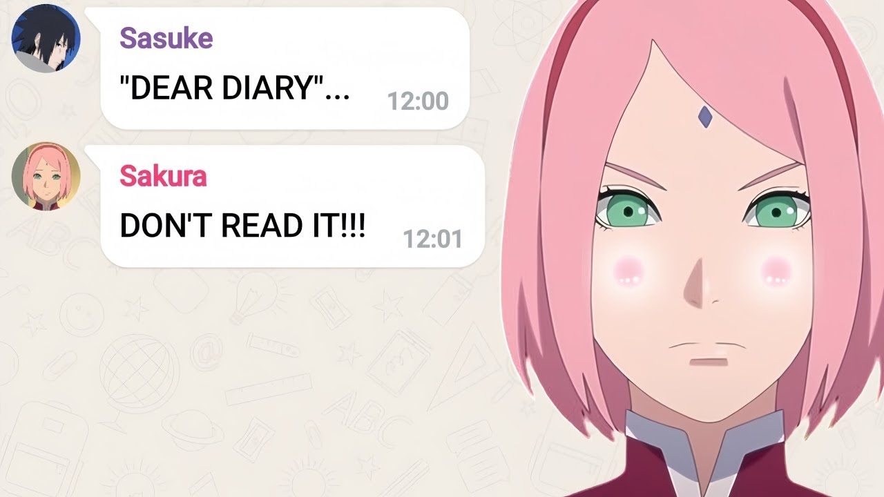 If SASUKE stole SAKURA'S DIARY but it gets even more embarrassing