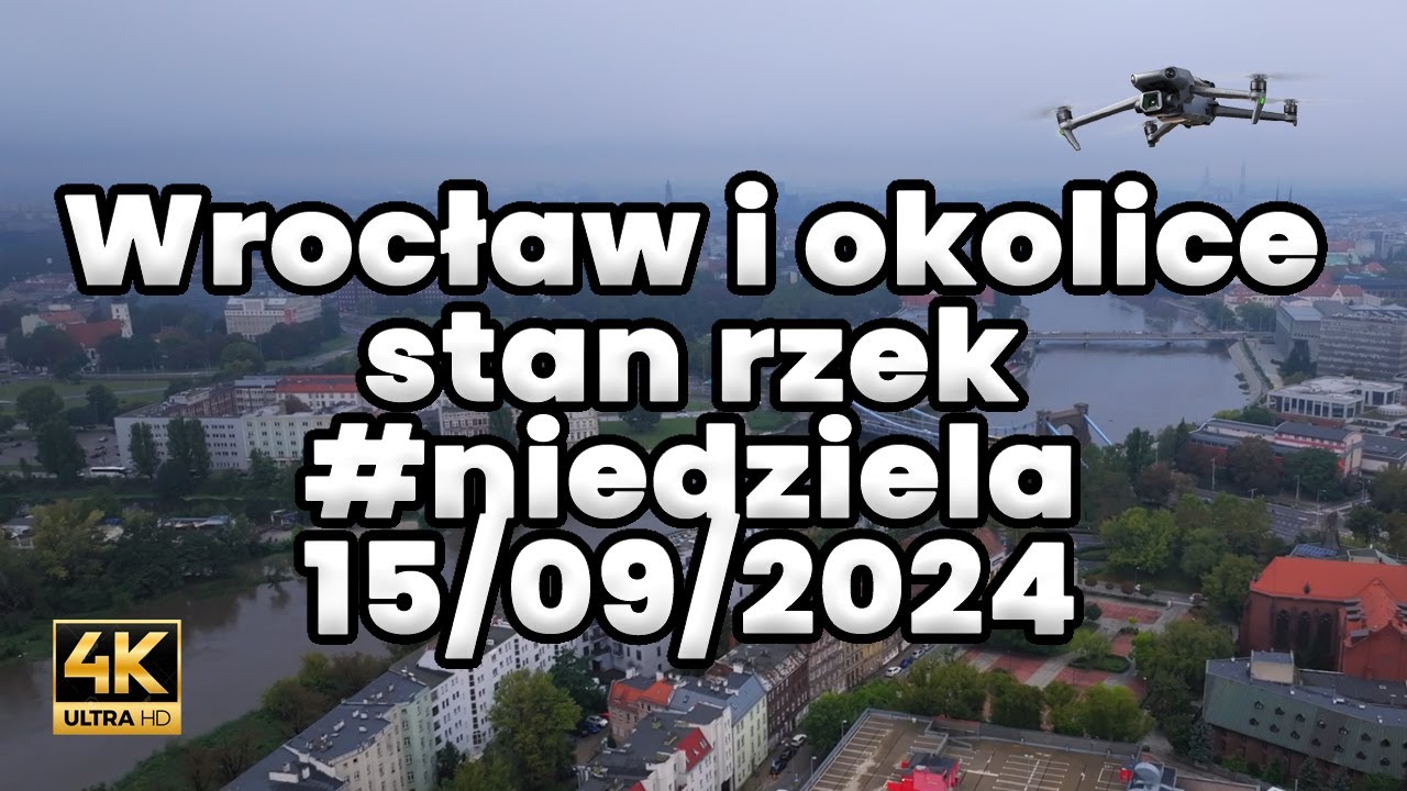 Sytuacja hydrologiczna rzek Wrocław i okolice 15-09-2024 Niedziela  