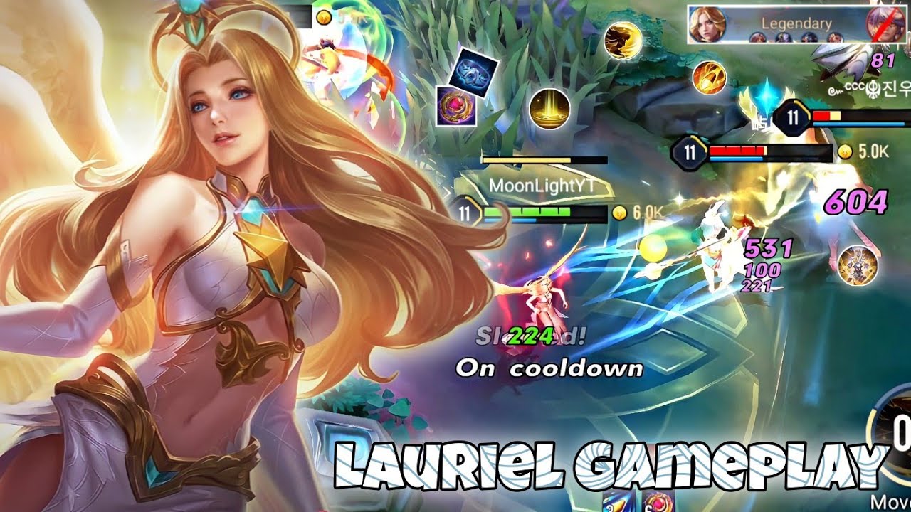 Lauriel Mid Lane Gameplay With Divine Grace Skin | Arena of Valor | Li&ecirc;n Qu&acirc;n mobile