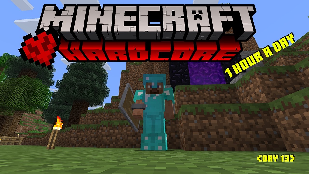 Lets play Hardcore Minecraft But I Can ONLY PLAY AN HOUR A DAY! (day 13)
