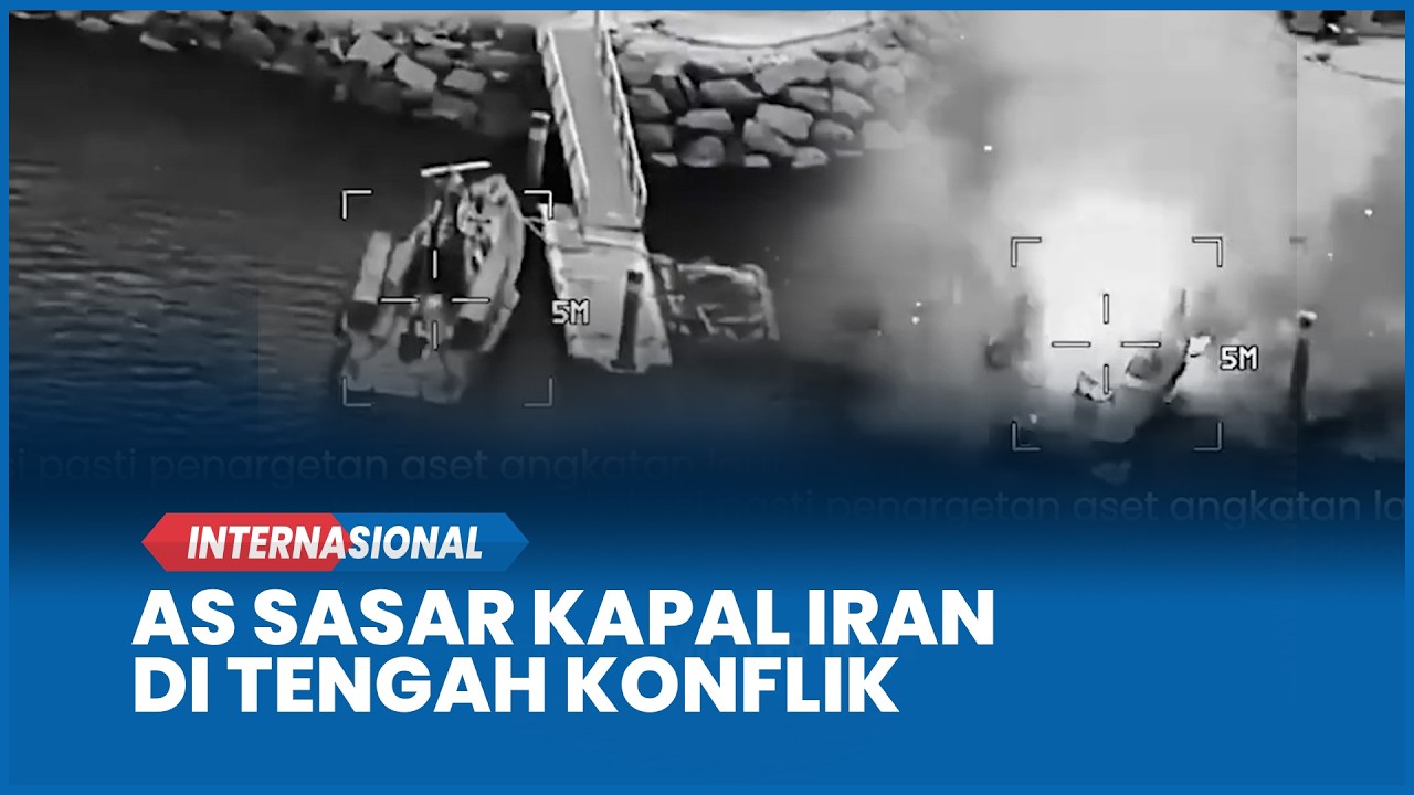 Detik-detik Serangan AS Sasar Kapal Iran di Tengah Perang, Lemahkan Angkatan Laut