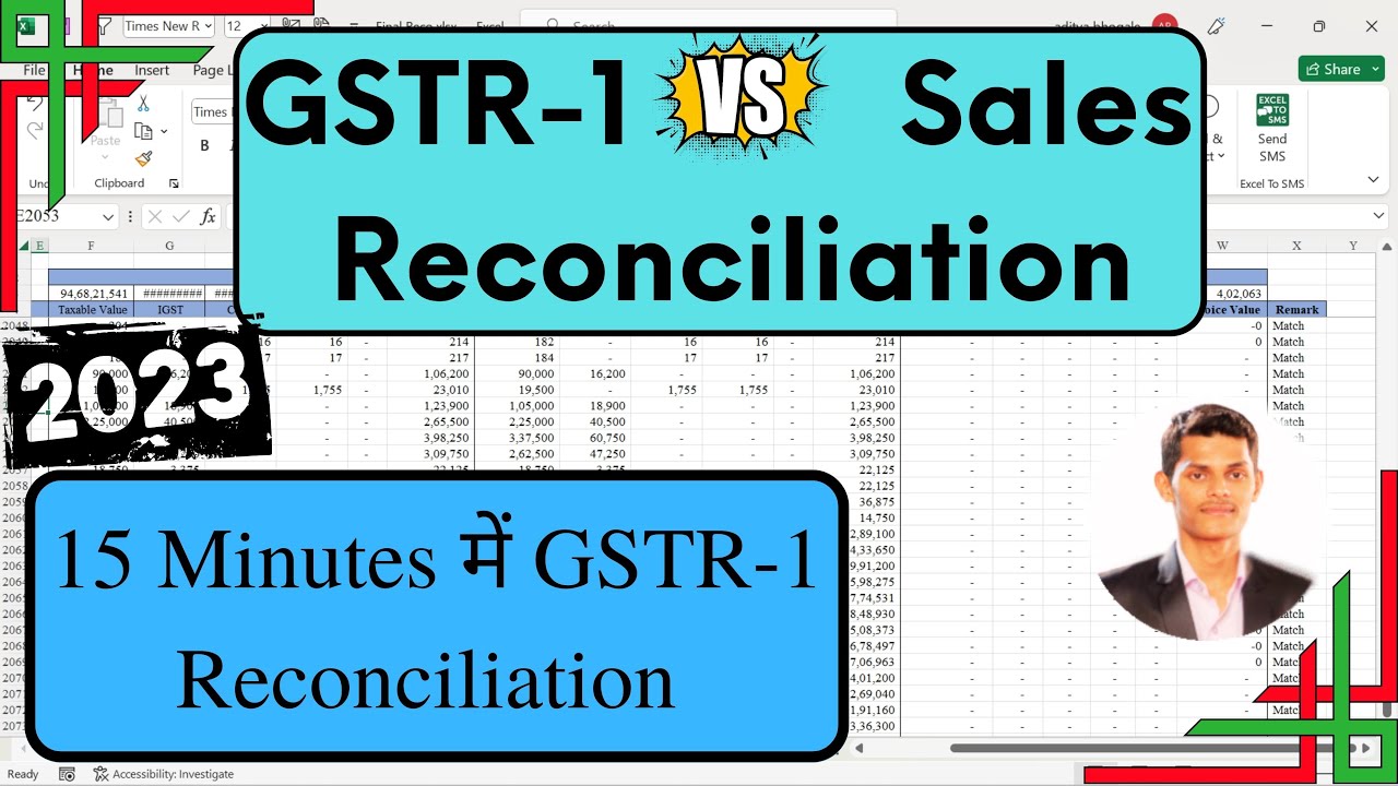 GSTR 1 Reconciliation | GSTR-1 Reconciliation in Excel | GSTR-1 Reconciliation format