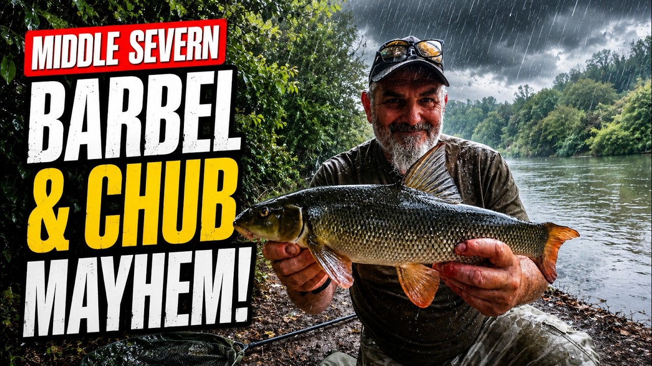 Hectic River Severn Barbel Fishing &ndash; Chub, Rain and Non-Stop Action!