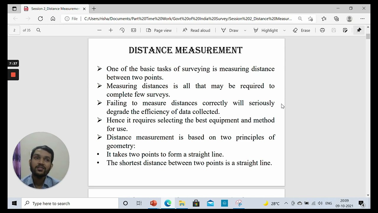 Distance Measurement using Tapes and EDM Part 1