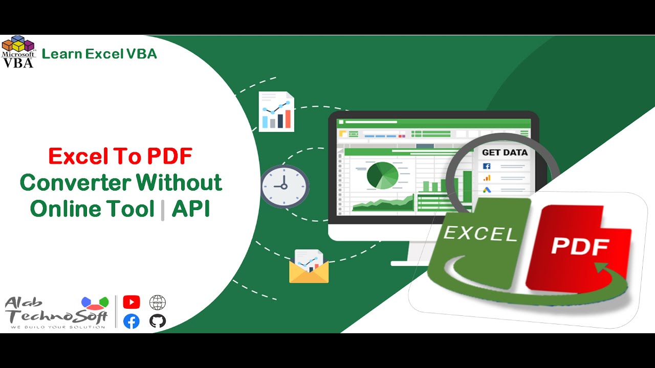 VBA: How to convert Excel spreadsheets to a PDF without any 3rd party software || Power Of Excel VBA