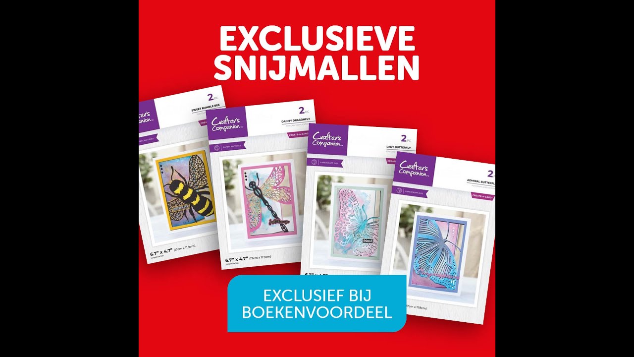 Crafters Companion sweet bumble bee schuifkaart - Creatief met BoekenVoordeel