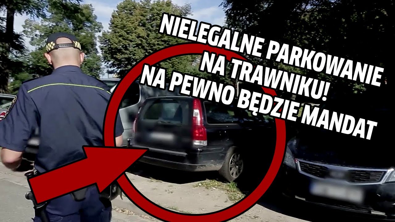 Nielegalne parkowanie na trawniku! Na pewno będzie mandat!