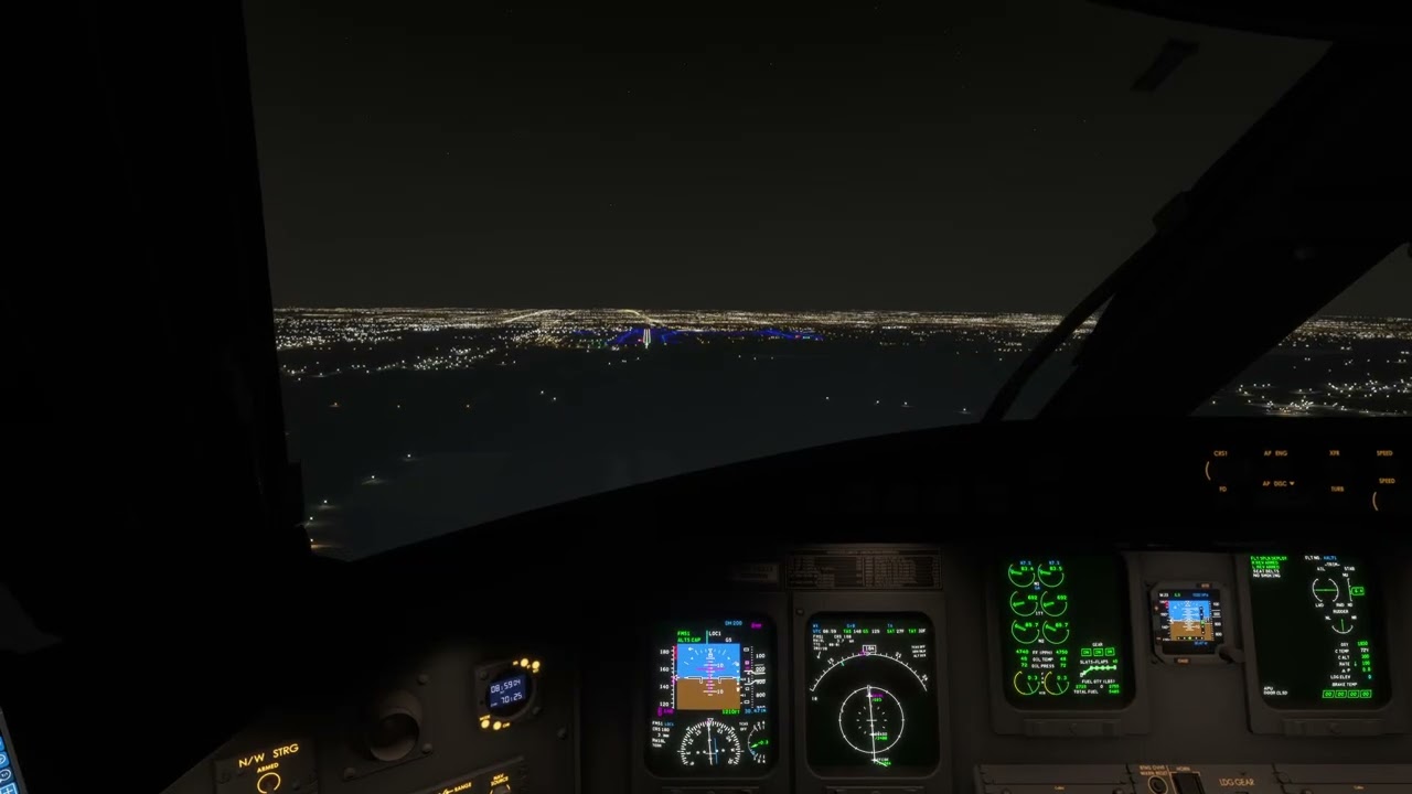 Tulsa Intl Night Approach | KTUL | CRJ900 | MSFS2024