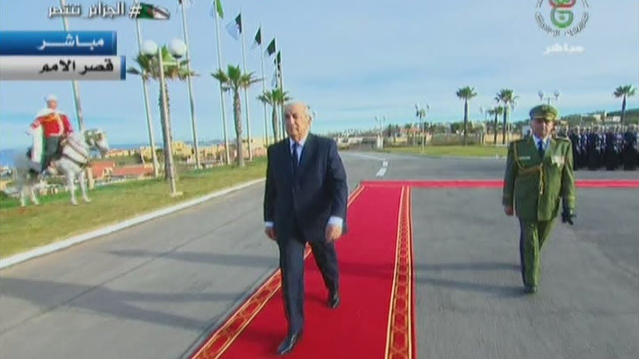 شاهد لحظة وصول عبد المجيد تبون إلى قصر المؤتمرات