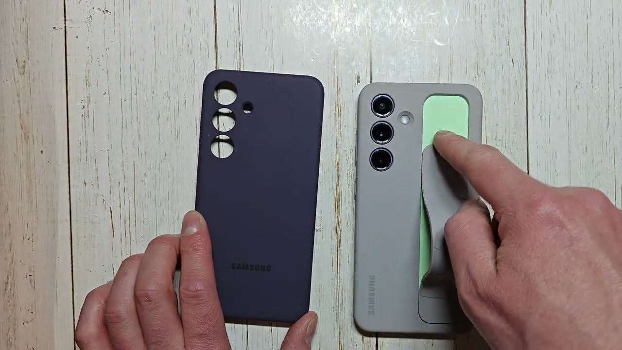 Samsung S24 Silicone Case Vs Standing Grip Case Comparison