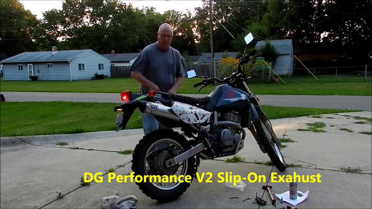 DR650 Stock exhaust vs DG V2 Exhaust