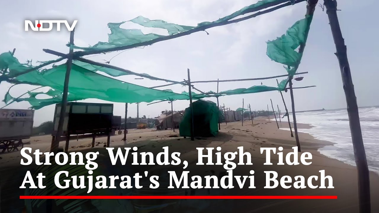 Cyclone Biparjoy Updates: Strong Winds, High Tide Due To Cyclone Biparjoy At Gujarat's Mandvi