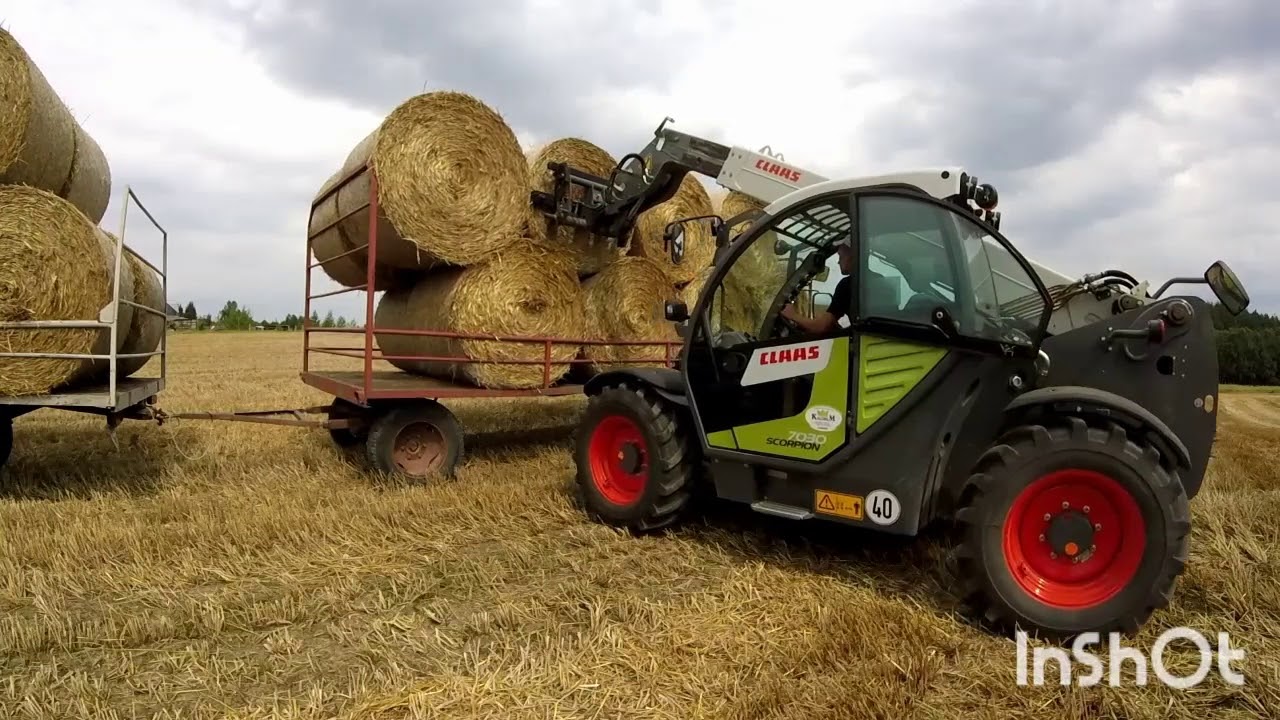 Prasowanie,  czyli słoma 2017 z AgroGZ  :D Claas Skorpion, Massey Ferguson, Fendt :D