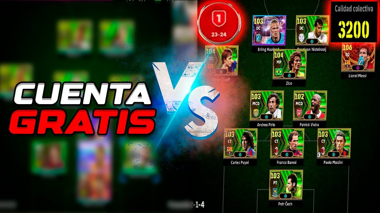 Cuenta GRATIS vs MEJOR equipo de eFootball 2025 (3200) | BillyJoker.